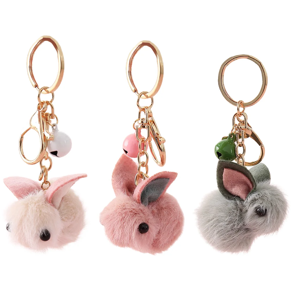 

Keychain Rabbit Bunny Key Plush Pendant Fluffy Keyring Pom Chain Animalfurkeychains Mini Toys Stuffed Cute Kids Cartoon Ring