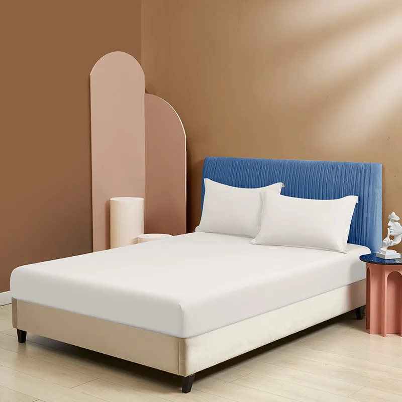 

Fitted Bed Cover Sheet Pillowcase Couple Home Textile Double Bedrooms Bedspreads Comforter 150 Solid Color Home Hotel Supplies