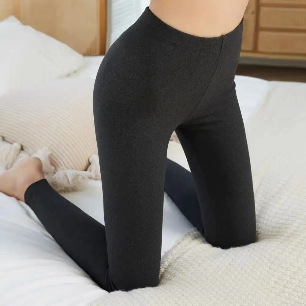 High Waist Double Side Brushed Plush Women's Warm Pants Autumn and Winter Trousers Plush Thickened Seamless Leggings
