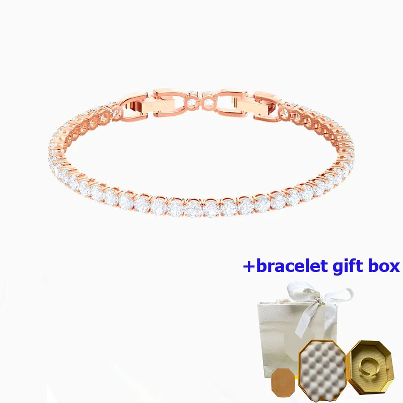 

High quality luxurious rose gold diamond crystal women's bracelet, enhancing temperament, beautiful and moving, free of shipping
