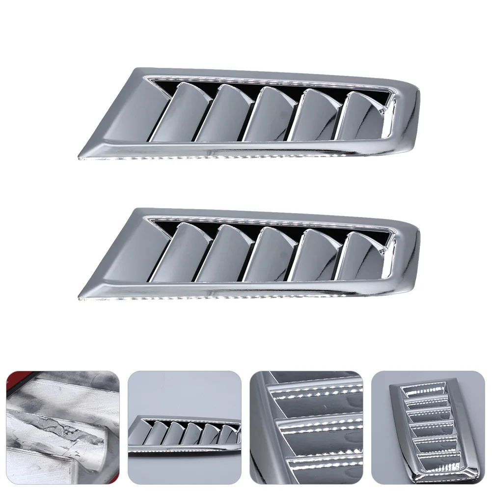

2pcs Bonnet Vents Car Refit Car Outlet Vent Sticker Ac Vent Decals Car Accessory Car Air Outlet Decor