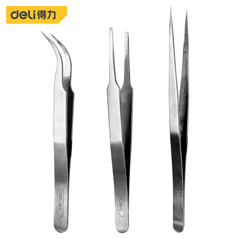 

3 PCS Universal Industrial Tweezers Set High Temperature Resistance Multifunction Household Electrician Portable Hand Tools