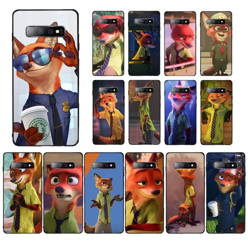 

Disney Nick Wilde Phone Case for Samsung S10 21 20 9 8 plus lite S20 UlTRA 7edge