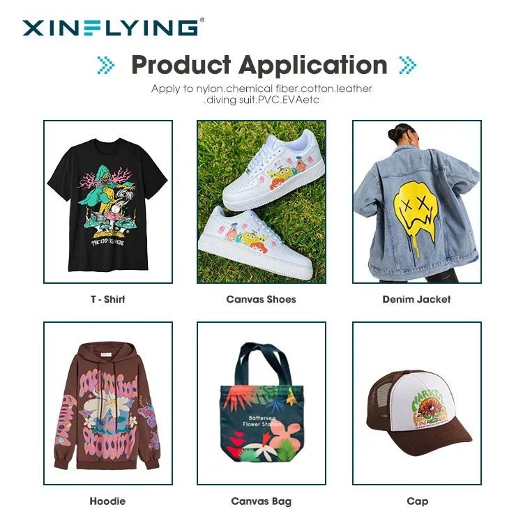 Высокоскоростной принтер XinFlying A1 DTF 24 дюйма XP600 печатная машина для футболок с