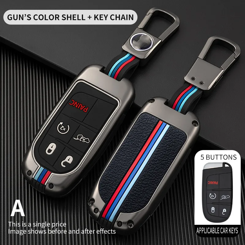 

Car key cover case Fob For Jeep Renegade Compass Grand Cherokee For Chrysler 300C Wrangler Dodge Car Accessaries Keychain