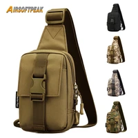 tactical chest bag military trekking pack edc tools phone wallet shoulder bag for outdoor hunting camping fishing molle pouch