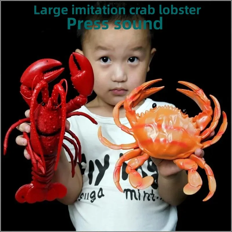 

Large Whistle Soft Rubber Simulation Lobster Crab Model Toy,Plastic Static Marine Animals Cognitive Gifts,Birthday Party Gifts