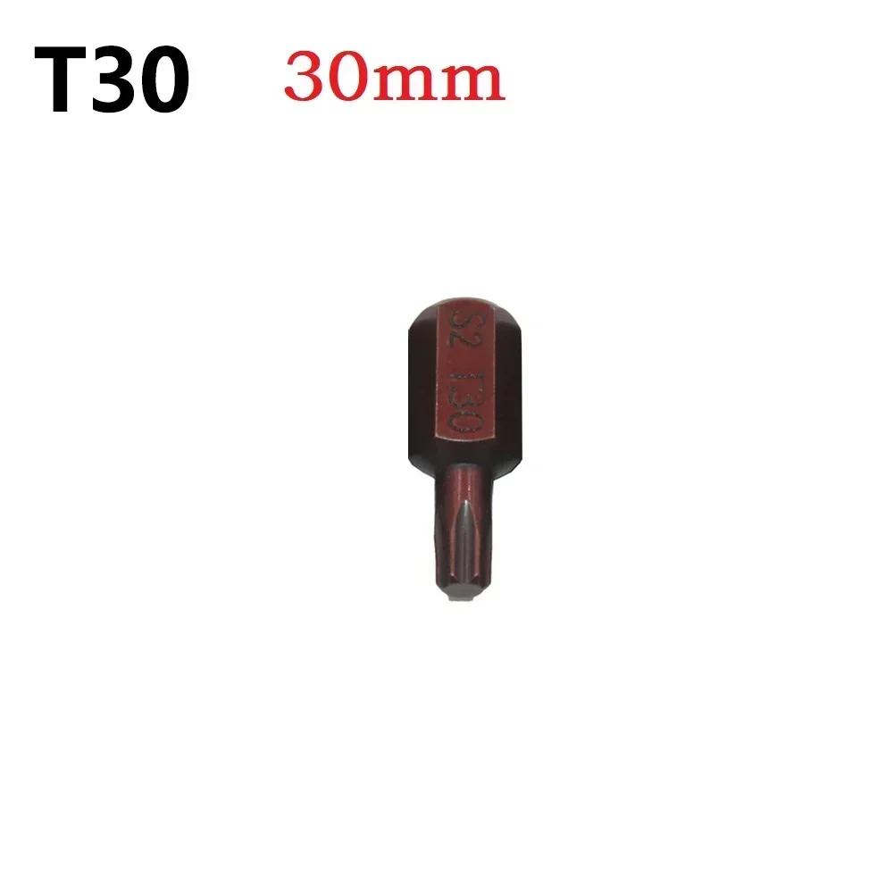 1 szt. Mocne magnetyczne końcówki wkrętakowe Torx Star 30mm i 75mm trzpień sześciokątny brązowy T20/T25/T30/T40/T45/T50/T55 stal stopowa o