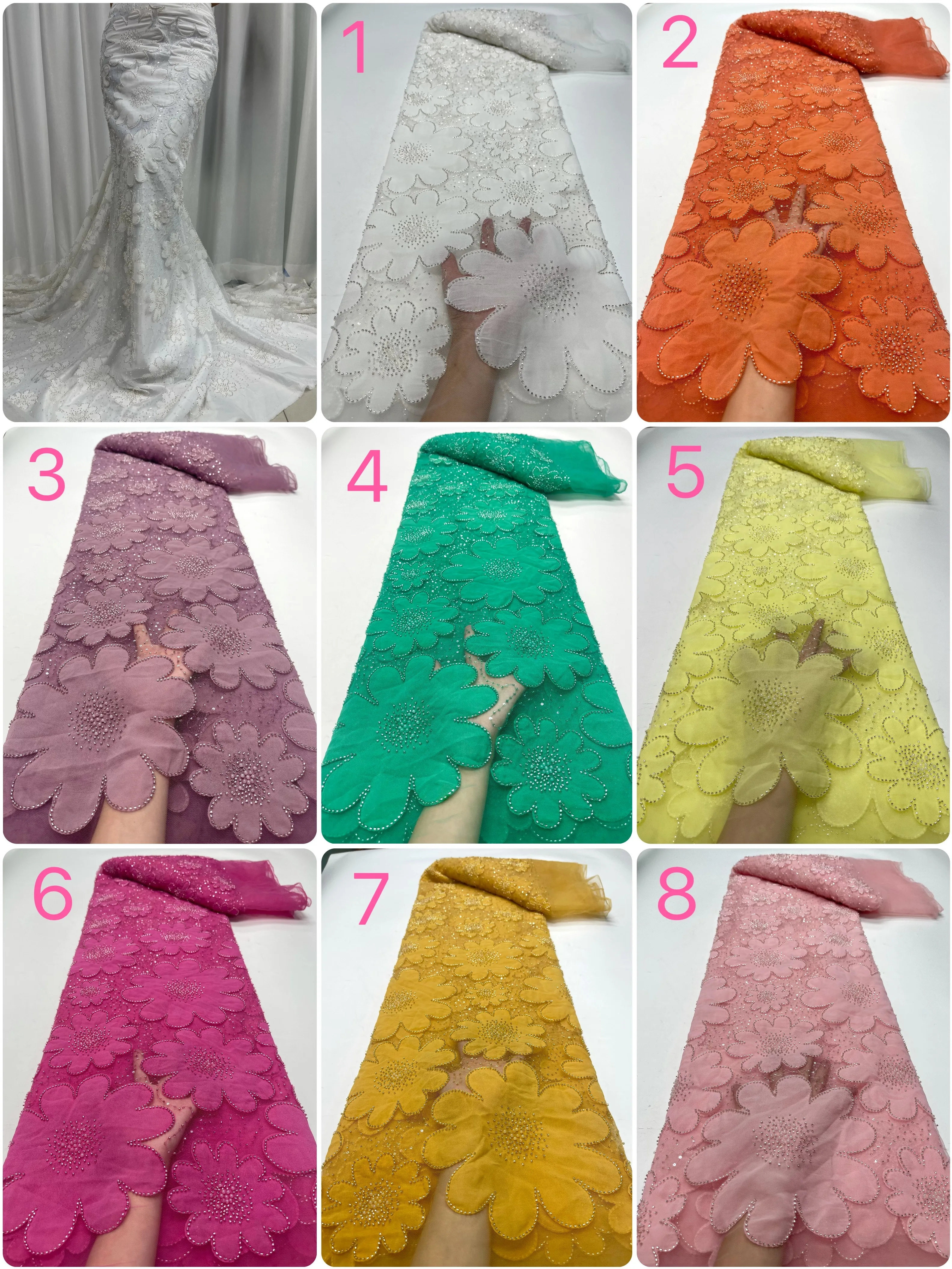 Африканская кружевная ткань для французского жениха невесты 2023