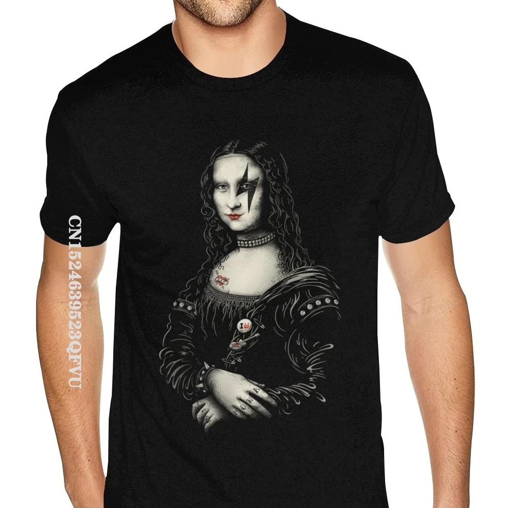 

Big Size Renaissance Mona Lisa Rock T-Shirt Men Mens Classic Fashion Funny Harajuku T Shirt Cheap Vintage Tee Shirt