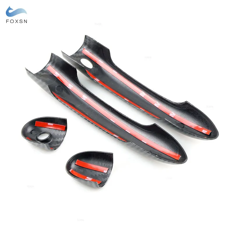 4 шт. ABS текстура углеродного волокна автомобильный Стайлинг наружные дверные