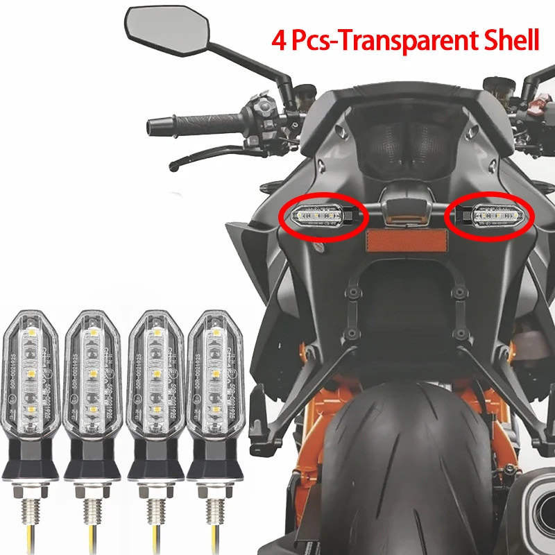 

Светодиодные указатели поворота для мотоцикла, 8 мм, мини-мигающий свет для Honda CBR500R CBR650F CB500X CRF250L MSX125 12 В, индикатор мотоцикла