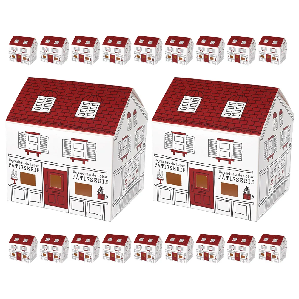 

20Pcs Bridal Shower Candy Boxes Paper Candy Boxes Festival Party House Shaped Boxes for Candy