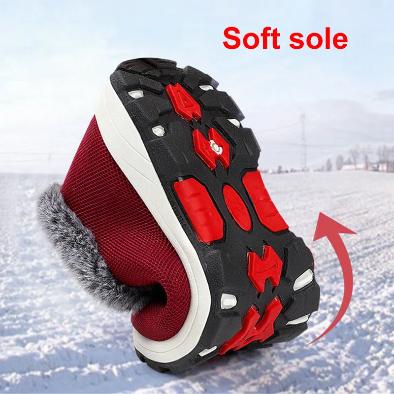 Thick Plush Warm Winter Shoes for Women Soft Sole Non-slip Casual Shoes Woman Comfortable Faux Fur Snow Boots Ladies Work Shoes