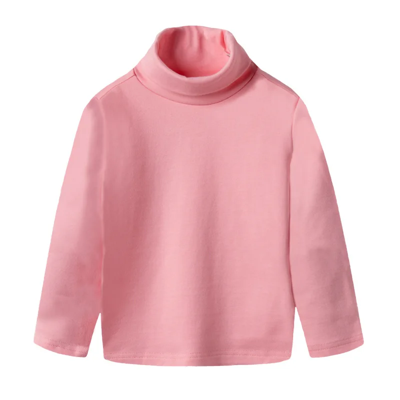 Children's Clothing 2023 Autumn Winter New Unisex Bottoming Shirts Solid Color Long Sleeve Boys Girls Warm Turtleneck Tops enlarge