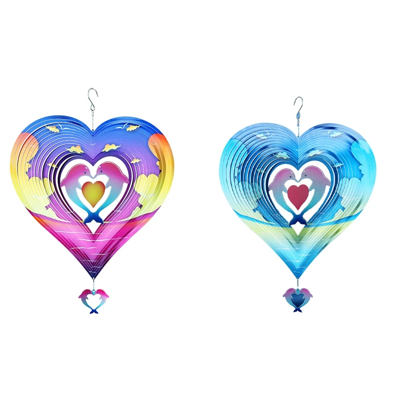 Спиннер в виде дельфина для внутреннего дворика газона и сада скульптуры ветра