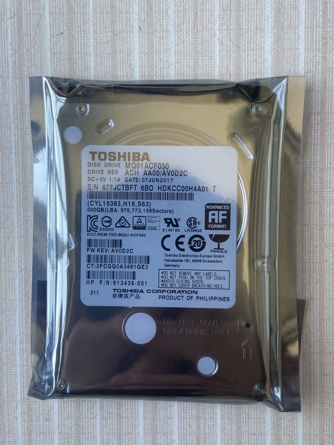 

MQ01ACF050 500G SATA3 2.5" 7MM