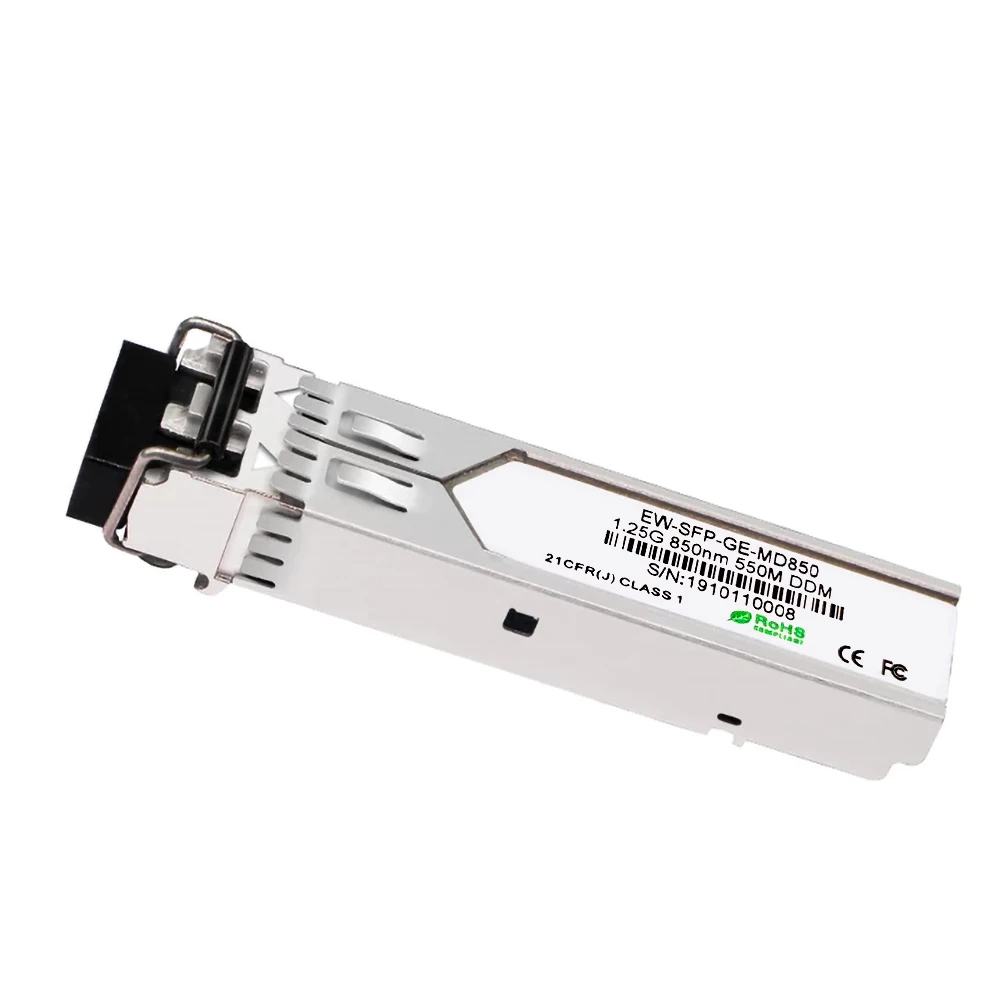 1GB SFP Optical Transceiver 550m 850nm SFP Transceiver Module Gigabit Multimode Duplex DDM Fiber LC Compatible for CISCO Switch
