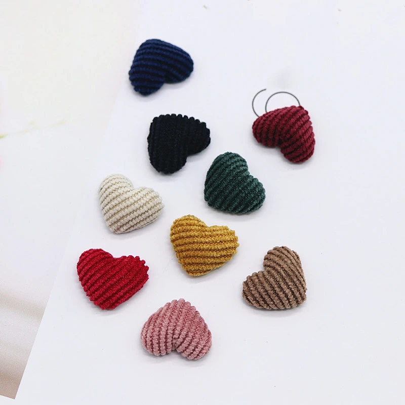 

20pcs Heart Shape Metal Spacers for Stud Earrings Making Women Hair Accessories DIY Handmade Ear Jewelry Findings Wholesale