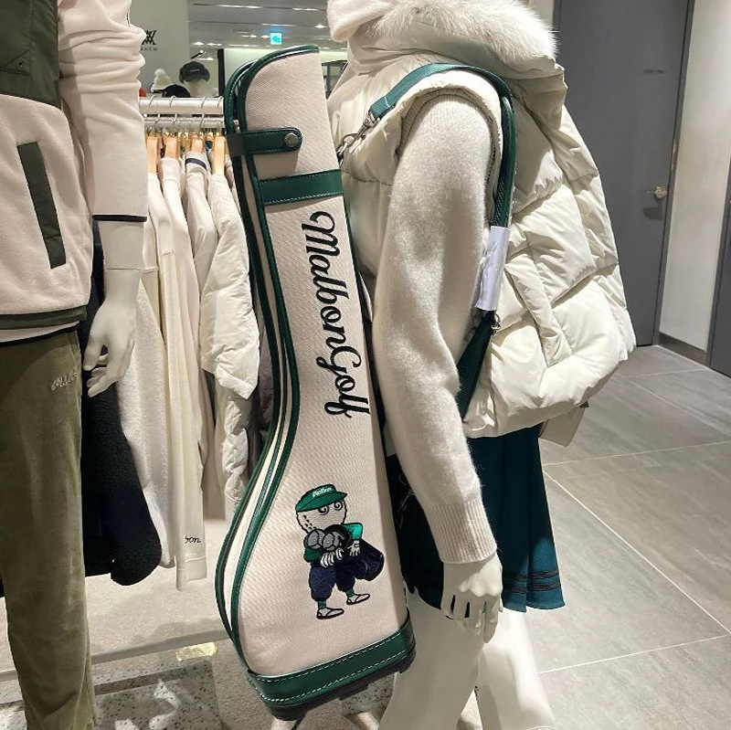 MALBON GOLF Korean Golf Sunday Bag 2023 New Canvas Golf Stand Bag Portable Mini Golf Gun Bag For Men  Women