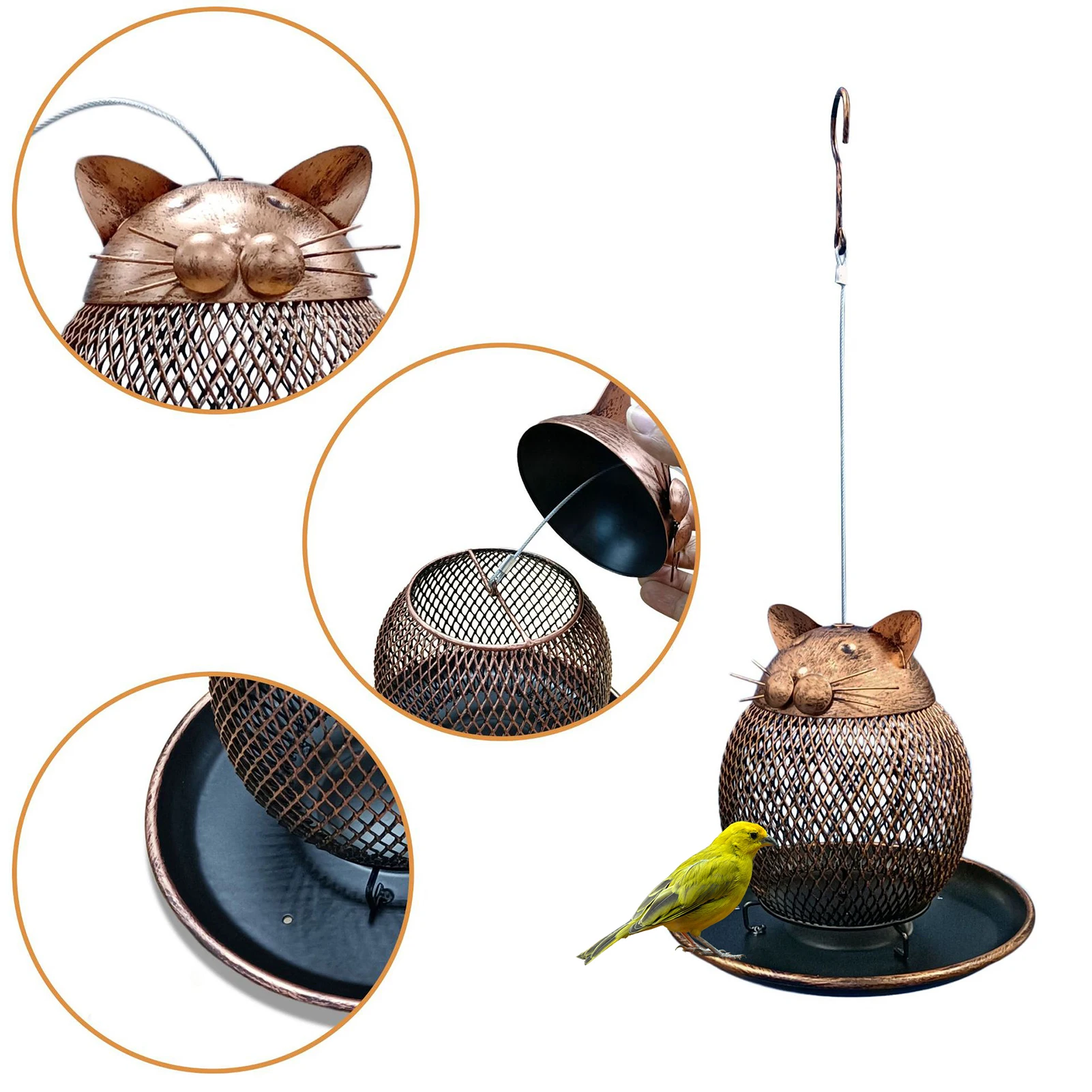 

Wild Bird Feeders Outdoor Wild Bird Feeder Cat Shape DIY Outside Feeders For Wild Birds Getting Food Water And Other Animal
