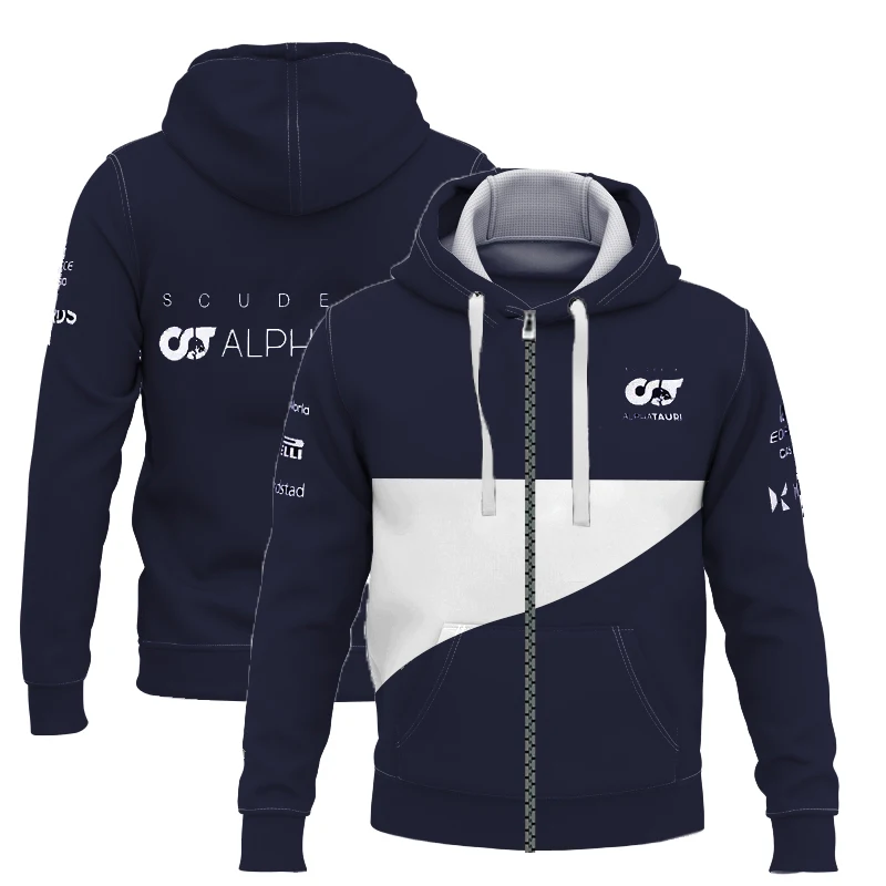 

2022 New Racing Hoodie Men's 3D Printed Casual Sportswear F1 Extreme Sports Outdoor Zipper Jacket New Fashion