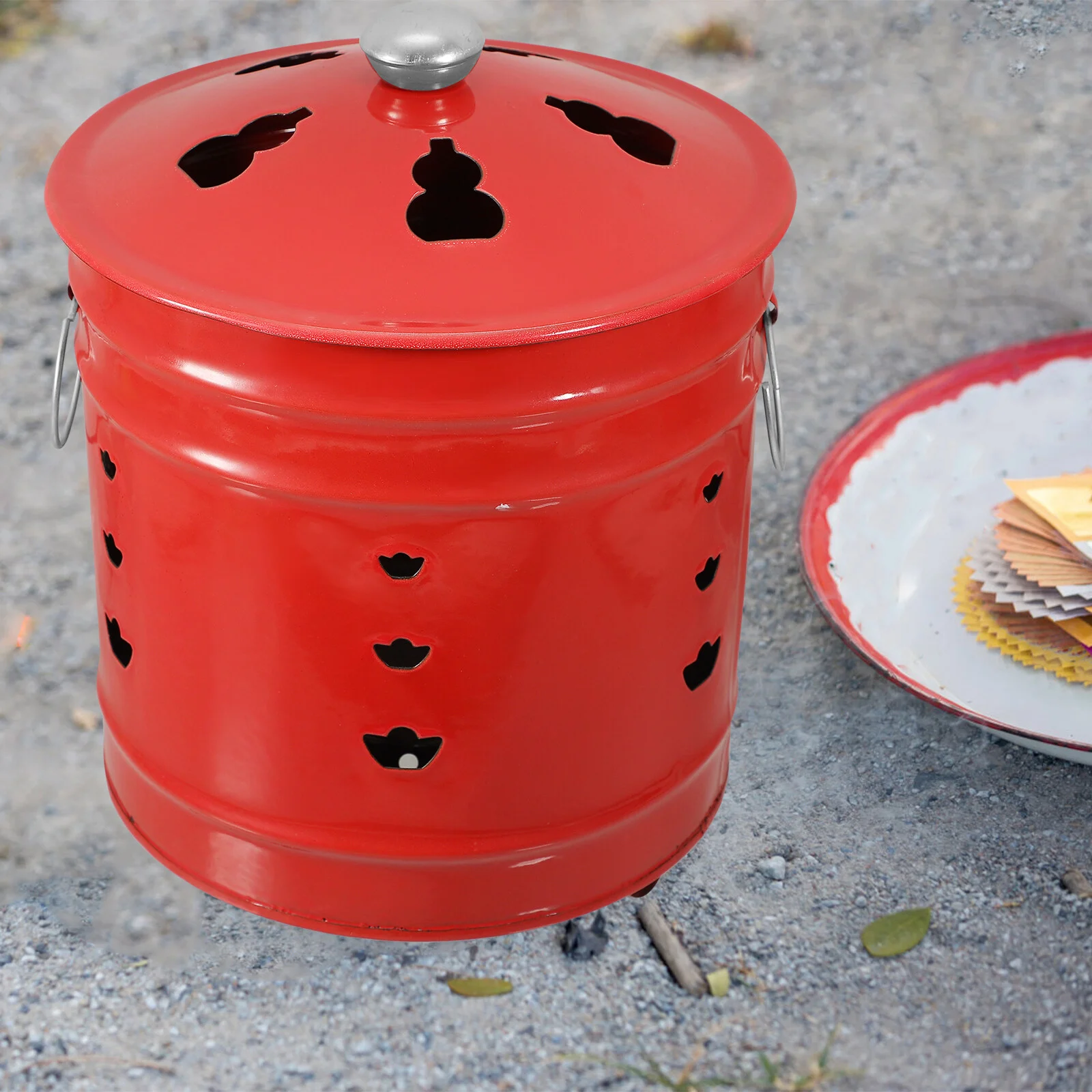 

Trash Can Worship Incinerator Home Sacrifice Bucket Household Garbage Cans Outdoor