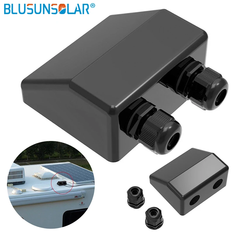 

LEADER 20 Pcs/lot Roof Solar Double Hole Waterproof Junction Box Cable Entry Gland White Or Black LJ0266Solar Mainland China