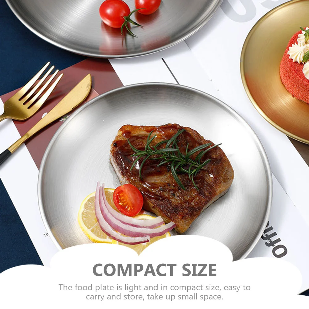 2 шт. тарелка из нержавеющей стали кухонный гаджет блюдо для закусок поднос еды