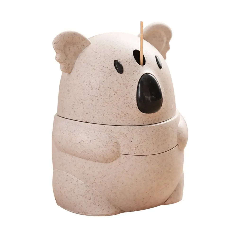 

Creative Cartoon Koala Toothpick Box Toothpick Holder Automatic Pop-up Toothpick Tin Portable Cute Home Table Accessories