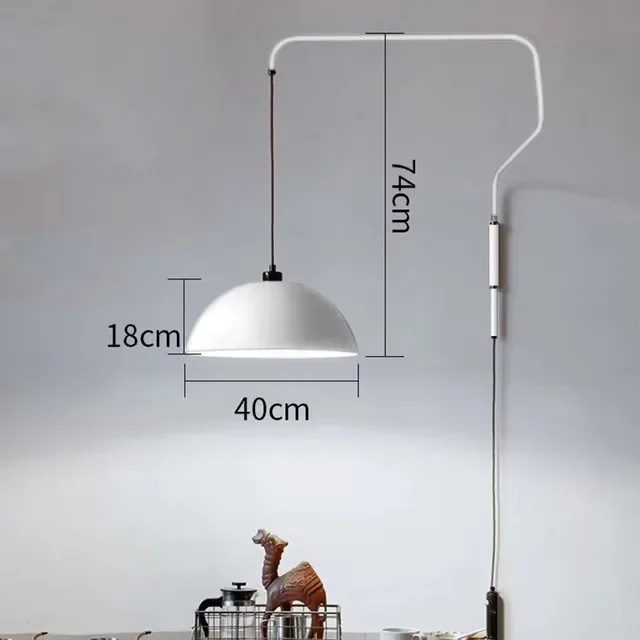 

Винтажный красный металлический настенный светильник с длинной рукой для фойе, гостиной, спальни, чтения, дропшиппинг E27, новый стиль, бра 110-240 В