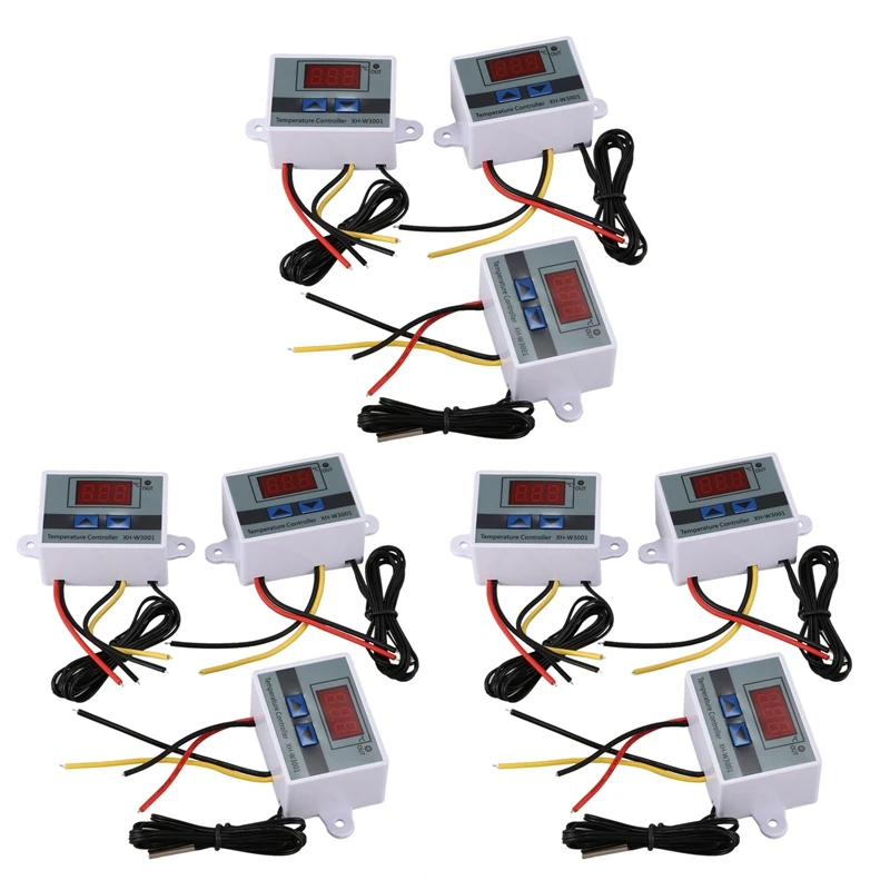 

9Pcs 220V 10A Digital LED Temperature Controller Thermostat Control Switch Probe