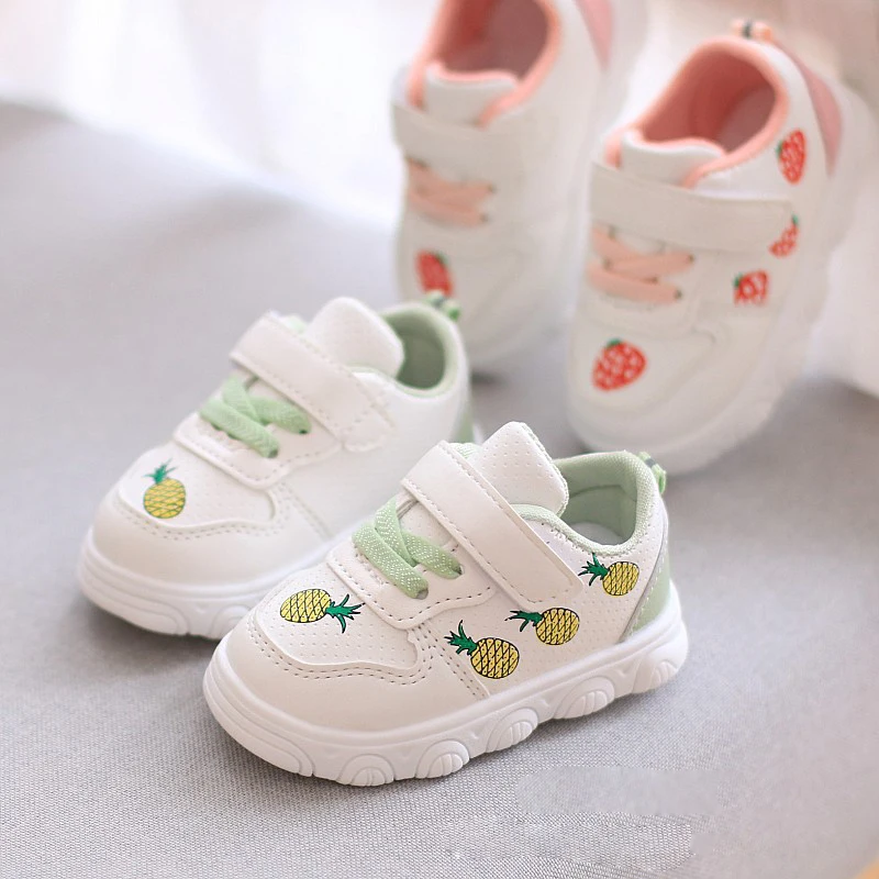 Newborn Autumn Baby Shoes Toddler Girls Shoes Strawberry Pattern Shoes Soft Bottom Infant Non-slip Shoes Toddler Shoes