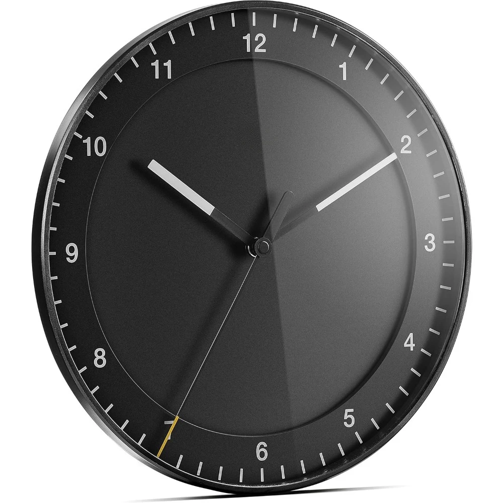 Классические большие аналоговые настенные часы с бесшумным механизмом легко