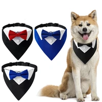 new formal pet wedding suit gentleman scarf bow tie collar dog adjustable formal puppy triangle towel pet decoration accessories
