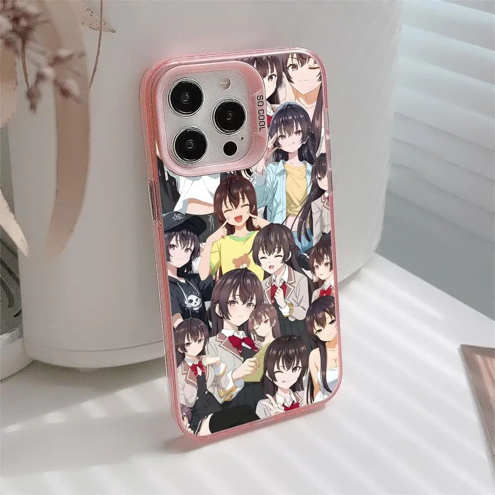 Фото Чехол Roshidere Yuki Suou для iPhone 17 16 15 14 13 12 11 X XR XS Air Pro Max Plus, розовый, разноцветный, серебристый №3