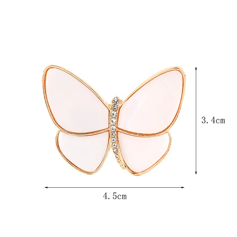 Элегантная брошь-бабочка в виде ракушки золотой костюм с цирконием для женщин