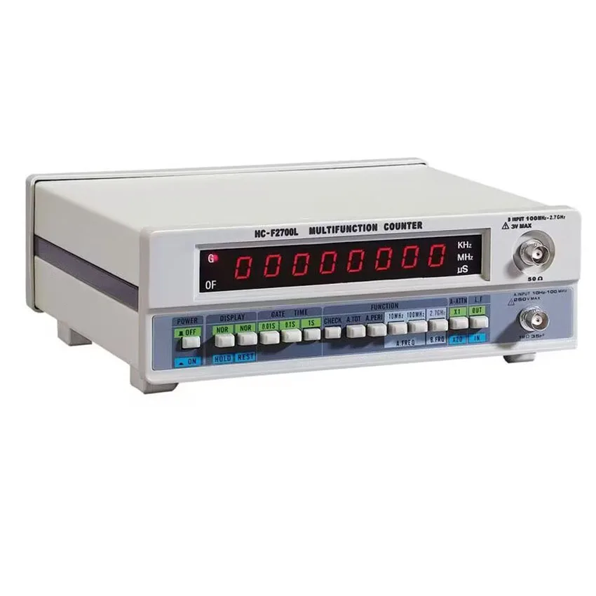 

HC-F2700L счетчик частоты от 10 Гц до 2700 МГц, 2,7 г, измеритель частоты кварцевого генератора, тестер сигнала, 8 светодиодных дисплеев, 220 В