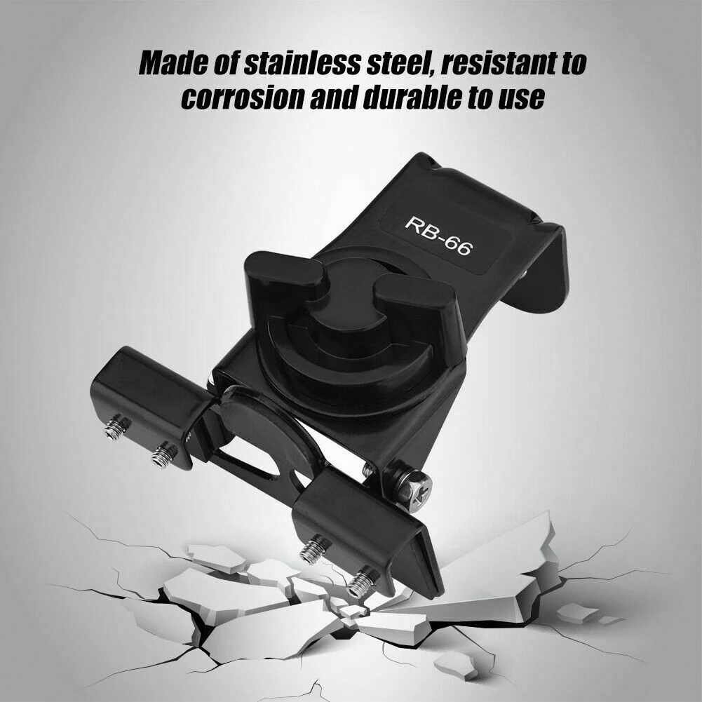 

RB66 Clip Bracket Mini Easy Install Stainless Steel Durable With Dismantling Device Walkie Talkie Car Mobile Radio Antenna Mount
