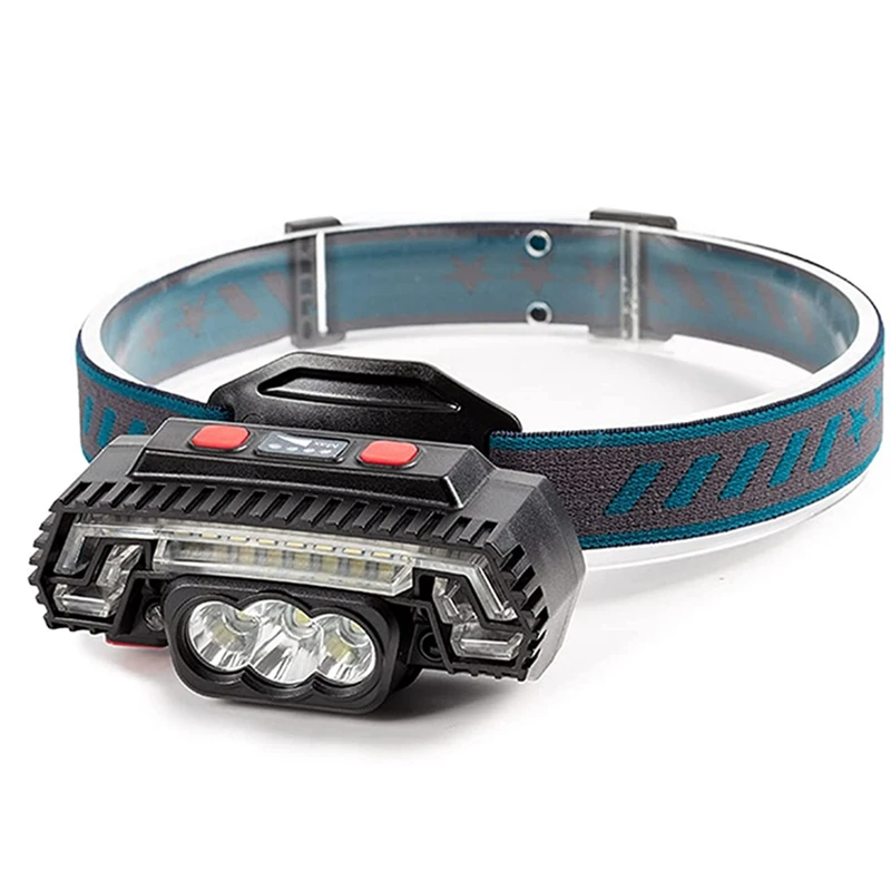 

Многофункциональный регулируемый налобный фонарь, 3 в 1 велосипедный налобный фонарь и задний фонарь с держателем, аварисветильник фонарь с...