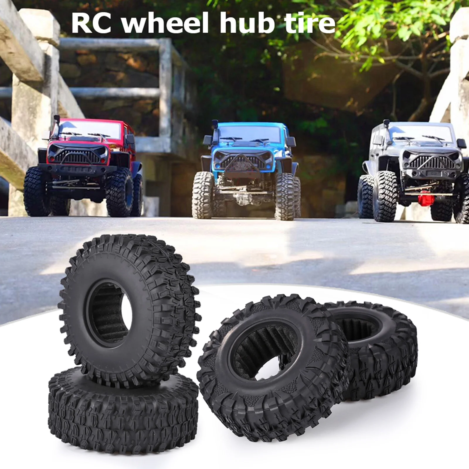 

DRM12826 4 шт. 2,2 дюймовые Резиновые Колесные шины для 1/10 RC Rock Crawler Traxxas TRX4 TRX-6 Axial SCX10 90046