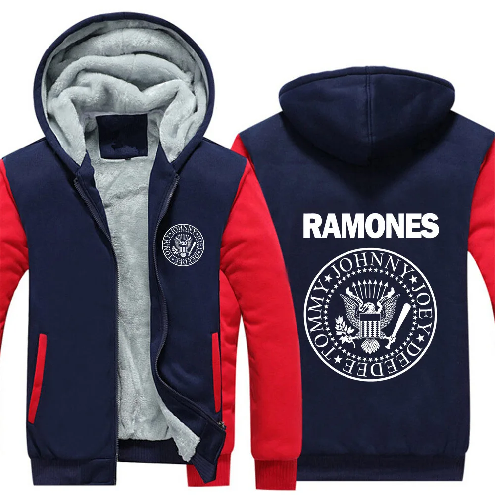 

2023 Fghfg Ramone Seal Graphic Autumn and Winter Men Jacket Sweatshirts Thicken Hoody Coat Hooded Sportswear Streetwear