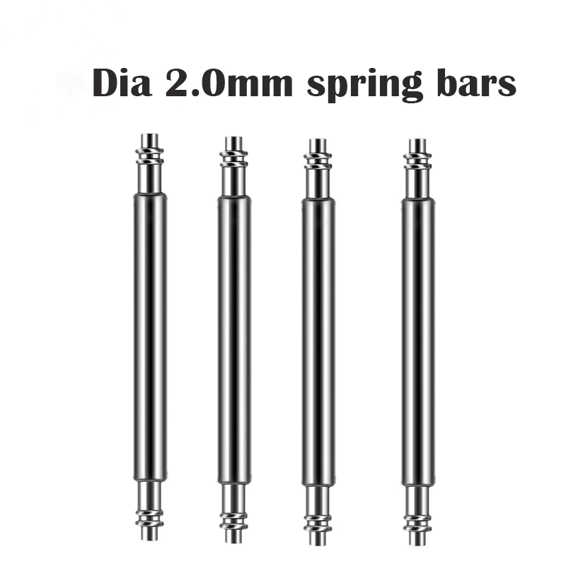 Dia 2.0mm Fat Spring Bars Watch Strap Link Pins fit for Seiko SKX007 SKX009 Watch Case 18mm 20mm 20mm Watch Band Spring Bars