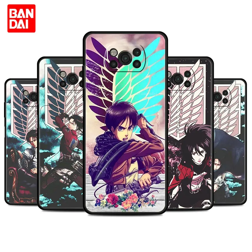 

Anime Attack On Titan Girl Case for Xiaomi Mi Poco X3 NFC F3 Redmi Note 9s 9 9A 9C 8 10 11 9T 8T 10T K40 Pro Plus Cover Armor