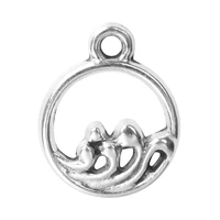 35pcslot fashion silver color ring sea waves charms alloy pendant for necklace earrings bracelet jewelry making diy accessories
