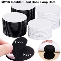 5 20pairs 50mm hook and loop interlocking dots sticky self adhesive fastener tape back coins hook loop diy carpet anti slip mat