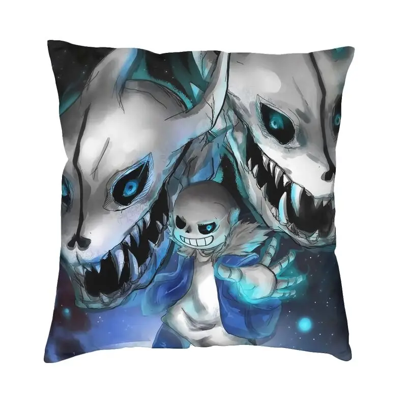 

Undertale Sans Cushion Cover 45x45cm Home Decor 3D Printing Video Game Throw Pillow Case for Car Double-sided
