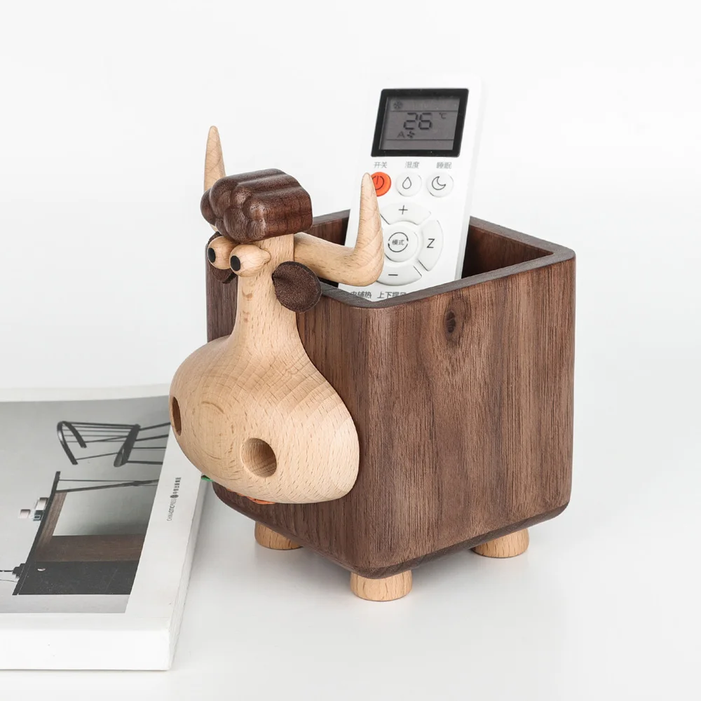 Деревянные Скульптуры В Скандинавском Стиле Фигурка Коровы/крылышки Буковый