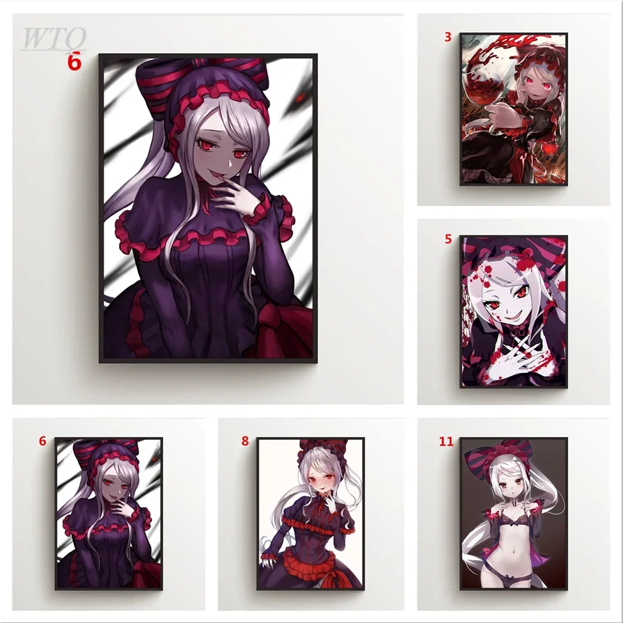 Overlord Shalltear Аниме Постер Холст Принт Настенное Искусство Современный Стиль Декор
