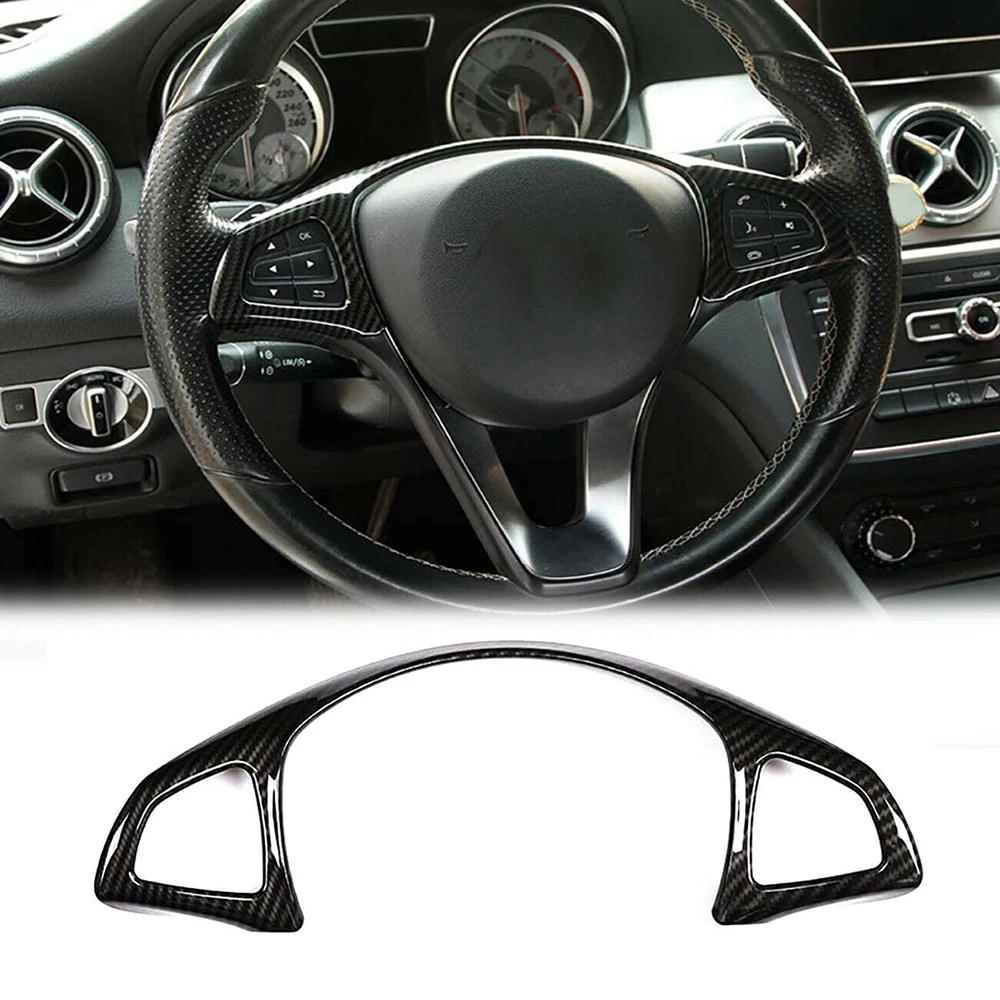 

Для Mercedes-Benz C E GLC Class W205 W213 X253 отделка рамы рулевого колеса аксессуары черное украшение автомобиля 1 шт. интерьер